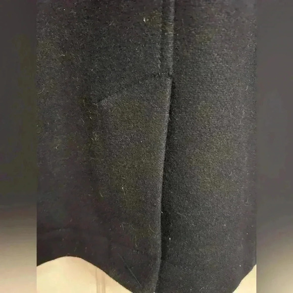 Men’s Navy Blue Topman Lined Wool Coat Size M - Picture 7 of 7